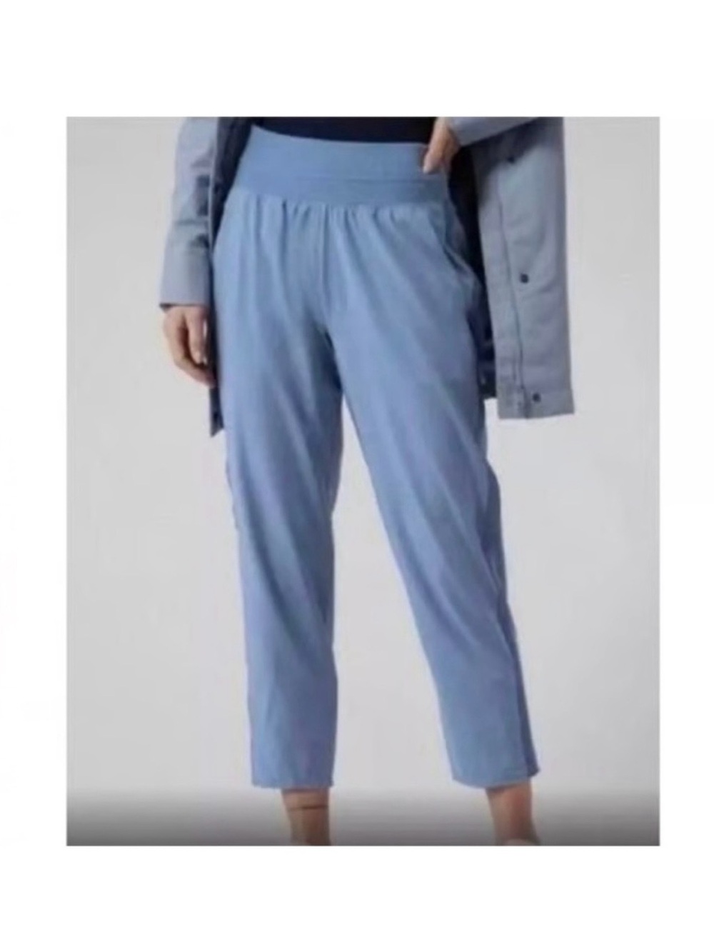 Athleta Chrome Blue Cropped Pull-On Pants